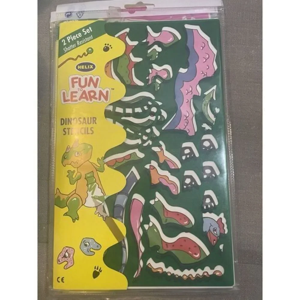 Vintage Helix stencils 4 Packs Dinosaurs, Monsters, Clothing, Cartoon Characters